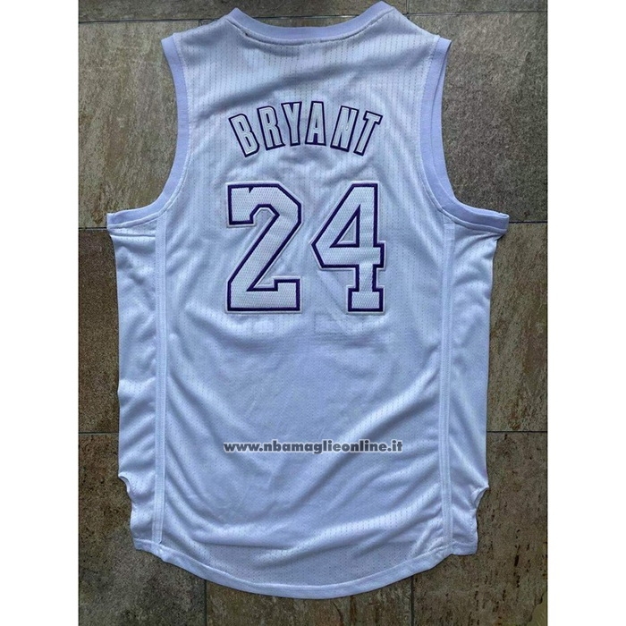 Maglia Los Angeles Lakers Kobe Bryant #24 Christmas Day Bianco